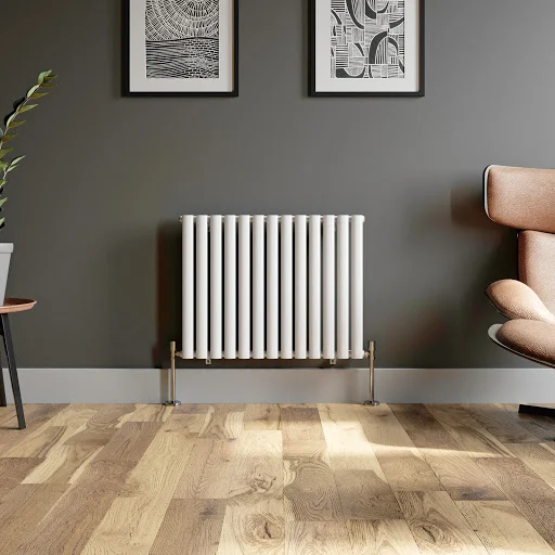 DuraTherm Horizontal Oval Tube Single Panel Designer Radiator - 600 X 780mm White 4 DuraTherm Horizontal Oval Tube Single Panel Designer Radiator - 600 X 780mm White - Image 2