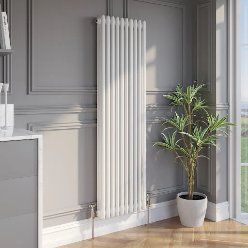 Park Lane Traditional Vertical Colosseum Triple Bar Column Radiator White - 1600 X 470mm 4 Park Lane Traditional Vertical Colosseum Triple Bar Column Radiator White - 1600 X 470mm - Image 2