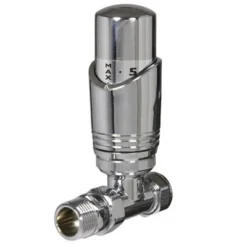 Radox 15mm Chrome TRV Angled Valve Pack - Includes TRV And Lockshield - RV-TRVPCKAN-ch