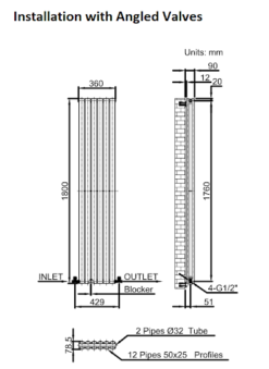 DuraTherm Vertical Oval Tube Double Panel Designer Radiator - 1800 X 360mm Anthracite 19 DuraTherm Vertical Oval Tube Double Panel Designer Radiator - 1800 X 360mm Anthracite -Heating Equipment Store 0e1449ee 6ada 491b 9cc2 c8c053d1da29