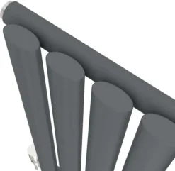 DuraTherm Horizontal Oval Tube Single Panel Designer Radiator - 600 X 420mm Anthracite -Heating Equipment Store 1041826c 997c 4e81 8620 70dbb2558a5b