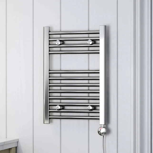 Terma Leo Electric Towel Rail With MOA Blue Element 600x400mm Chrome - WLLLE060040-MOB 5 Terma Leo Electric Towel Rail With MOA Blue Element 600x400mm Chrome - WLLLE060040-MOB - Image 3
