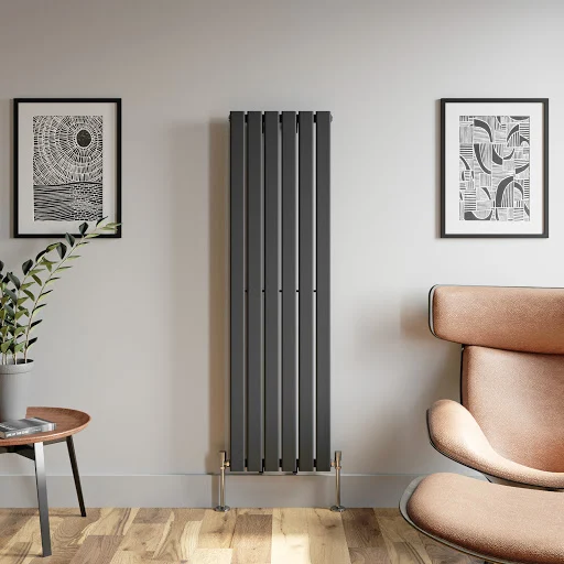 DuraTherm Vertical Single Flat Panel Designer Radiator - 1600 X 452mm Anthracite 4 DuraTherm Vertical Single Flat Panel Designer Radiator - 1600 X 452mm Anthracite - Image 2