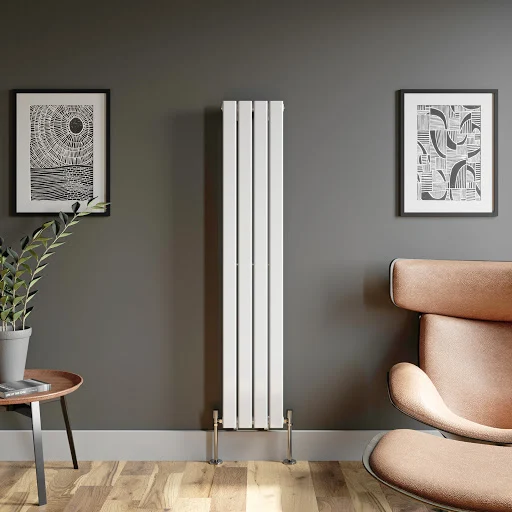 DuraTherm Vertical Single Flat Panel Designer Radiator - 1600 X 300mm White 4 DuraTherm Vertical Single Flat Panel Designer Radiator - 1600 X 300mm White - Image 2