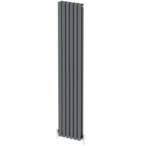 DuraTherm Vertical Oval Tube Double Panel Designer Radiator - 1800 X 360mm Anthracite 8 DuraTherm Vertical Oval Tube Double Panel Designer Radiator - 1800 X 360mm Anthracite - Image 6