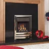 Flavel Windsor Contemporary Plus Manual Control Coal Gas Fire Polished Silver