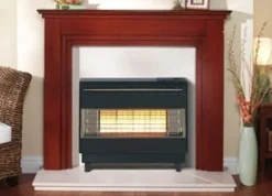 Robinson Willey Firegem Visa Highline Black / Brass Gas Fire