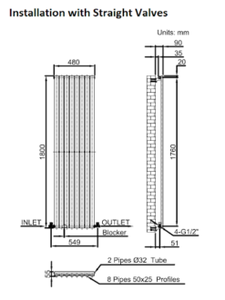DuraTherm Vertical Oval Tube Single Panel Designer Radiator - 1800 X 480mm White 20 DuraTherm Vertical Oval Tube Single Panel Designer Radiator - 1800 X 480mm White -Heating Equipment Store 2cbf2b59 edbc 403c 90b0 267589cf46d1