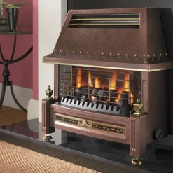 Flavel Regent LFE Outset Gas Fire Manual Electronic Side Control Bronze