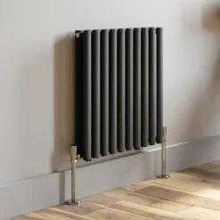DuraTherm Horizontal Oval Tube Double Panel Designer Radiator - 600 X 600mm Anthracite -Heating Equipment Store 32c0b287 136b 4b96 a60f df23a29ce2d3