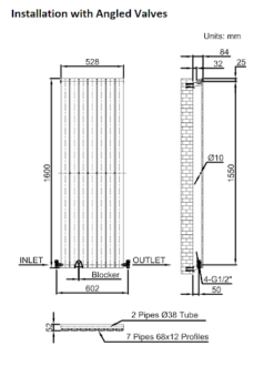 DuraTherm Vertical Single Flat Panel Designer Radiator - 1600 X 528mm White -Heating Equipment Store 36b38eff e2ce 4187 a80d ad679f83b151