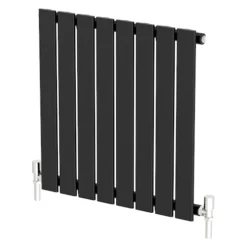 DuraTherm Horizontal Single Flat Panel Designer Radiator - 600 X 604mm Black -Heating Equipment Store 398f04e4 0d77 4290 8d61 2a93070503f1
