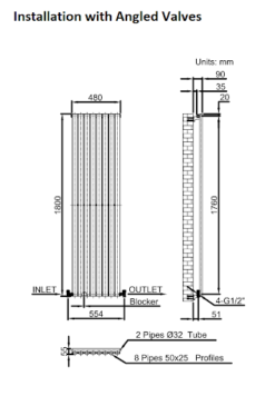 DuraTherm Vertical Oval Tube Single Panel Designer Radiator - 1800 X 480mm White 21 DuraTherm Vertical Oval Tube Single Panel Designer Radiator - 1800 X 480mm White -Heating Equipment Store 39b44256 2487 479a bf24 07bed897c851