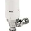 Danfoss Ras-D2 TRV 10mm/15mm (Chrome & White) Angled - 013G601300
