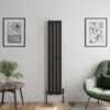 DuraTherm Vertical Single Flat Panel Designer Radiator - 1600 X 300mm Black -Heating Equipment Store 42de1a10 b56e 4658 b2fd 2992d5f00e1b