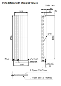 DuraTherm Vertical Single Flat Panel Designer Radiator - 1800 X 528mm Anthracite -Heating Equipment Store 453a786f eb66 44e7 8d6f 4da8d8c7cb06