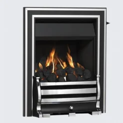 Valor Trueflame Full Depth Convector Half Trim Gas Fire Chrome