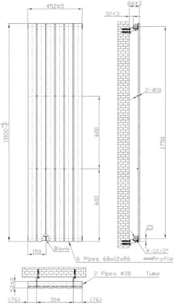 DuraTherm Vertical Single Flat Panel Designer Radiator - 1800 X 452mm Black 9 DuraTherm Vertical Single Flat Panel Designer Radiator - 1800 X 452mm Black -Heating Equipment Store 4bfa5f3a eb6a 4cb1 b741 9937dd6e00d1