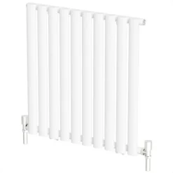 DuraTherm Horizontal Oval Tube Single Panel Designer Radiator - 600 X 600mm White -Heating Equipment Store 52cc5bf6 29ec 4a7d 82c9 5ca01597bdcc