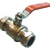 28mm Red Compression Lever Ball Valve - 10055422