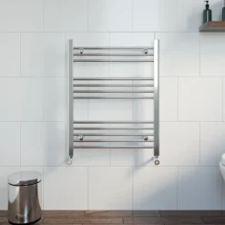 Essentials Heated Towel Rail Chrome 750 X 600mm Flat