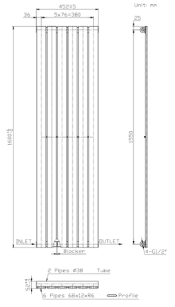 DuraTherm Vertical Single Flat Panel Designer Radiator - 1600 X 452mm Anthracite 17 DuraTherm Vertical Single Flat Panel Designer Radiator - 1600 X 452mm Anthracite -Heating Equipment Store 5f147f64 e3ea 4b0c a77f 57bfb9f34569