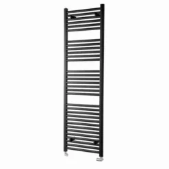 Towelrads Pisa 25mm Black Straight Heated Towel Rail 1600x600mm - 170009
