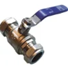 28mm Blue Compression Lever Ball Valve - 10055619