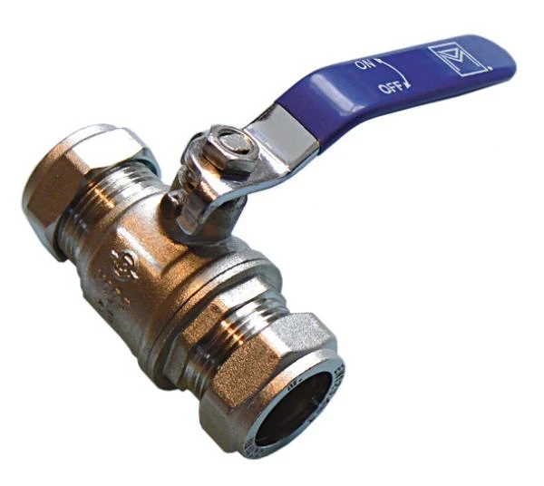 54mm Blue Compression Lever Ball Valve - 10055640 3 54mm Blue Compression Lever Ball Valve - 10055640