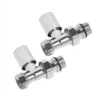 Discount Round Straight Manual Radiator Valve And Lockshield Pack 15mm Chrome - CYL851C