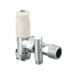 Pegler Terrier 8mm Angled Radiator Valve And Lockshield 601052