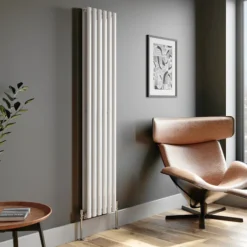 DuraTherm Vertical Oval Tube Double Panel Designer Radiator - 1800 X 360mm White -Heating Equipment Store 6faeaaad 0c18 40ab 8856 4161a209134a