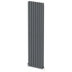 DuraTherm Vertical Oval Tube Double Panel Designer Radiator - 1800 X 480mm Anthracite -Heating Equipment Store 76e7efa0 55b1 4aa3 bd90 0f680b736c11