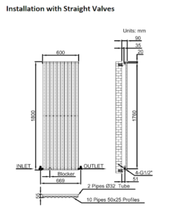 DuraTherm Vertical Oval Tube Single Panel Designer Radiator - 1800 X 600mm Anthracite -Heating Equipment Store 782bcff9 7337 4d25 89a0 087770013390