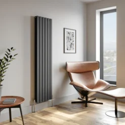 DuraTherm Vertical Double Flat Panel Designer Radiator - 1800 X 456mm Anthracite