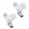 Discount Square Straight Manual Radiator Valve And Lockshield Pack 15mm Chrome - CUL851C