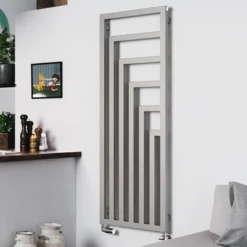 Terma Angus Designer Radiator 1460x520mm Nickel Matt - WGANG146052-KNMASX -Heating Equipment Store 7a781986 e05a 4f8c a306 d87620946bdb