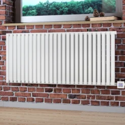 Terma Nemo Electric Horizontal 530mm X 1185mm Designer Radiator Sea Salt White - WLNEM053118-SFMSE7TS1D