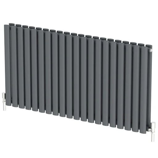 DuraTherm Horizontal Oval Tube Double Panel Designer Radiator - 600 X 1200mm Anthracite 8 DuraTherm Horizontal Oval Tube Double Panel Designer Radiator - 600 X 1200mm Anthracite - Image 6