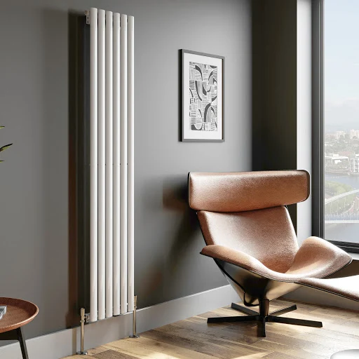 DuraTherm Vertical Oval Tube Single Panel Designer Radiator - 1800 X 360mm White 5 DuraTherm Vertical Oval Tube Single Panel Designer Radiator - 1800 X 360mm White - Image 3