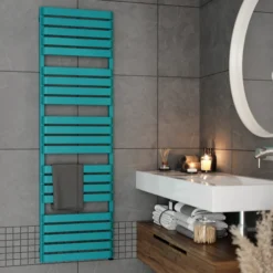Terma Warp T One Electric Towel Rail 1695x500mm Matt Teal - WWWTN169050K5M8E8P