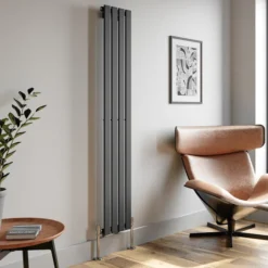 DuraTherm Vertical Single Flat Panel Designer Radiator - 1800 X 300mm Anthracite -Heating Equipment Store 88ed9732 bdf4 4981 8e07 d5f90509f783