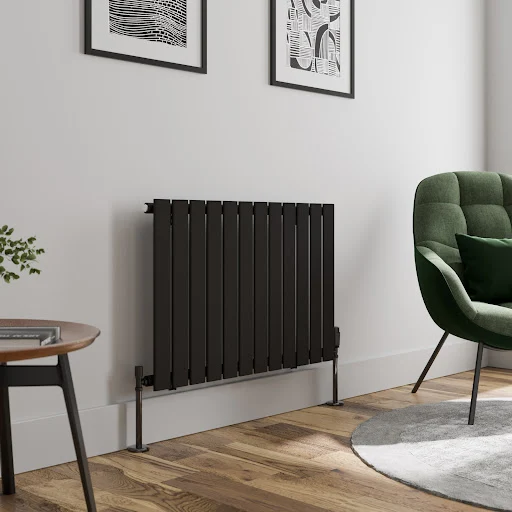 DuraTherm Horizontal Single Flat Panel Designer Radiator - 600 X 908mm Black 4 DuraTherm Horizontal Single Flat Panel Designer Radiator - 600 X 908mm Black - Image 2