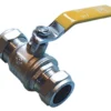 28mm Yellow Compression Lever Ball Valve - 10055215