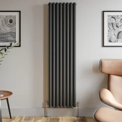 DuraTherm Vertical Oval Tube Double Panel Designer Radiator - 1800 X 480mm Anthracite -Heating Equipment Store 95f08a27 362c 4b2b b91f 17331e2170cd