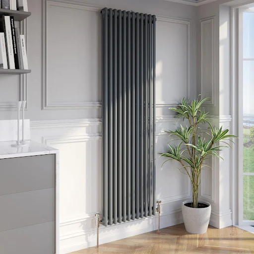 Park Lane Traditional Vertical Colosseum Double Bar Column Radiator Anthracite - 1800 X 560mm 4 Park Lane Traditional Vertical Colosseum Double Bar Column Radiator Anthracite - 1800 X 560mm - Image 2