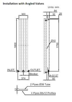 DuraTherm Vertical Single Flat Panel Designer Radiator - 1800 X 300mm Anthracite -Heating Equipment Store 97d71918 e3c4 482b 936c f1a4398a8971