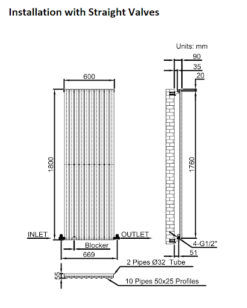 DuraTherm Vertical Oval Tube Single Panel Designer Radiator - 1800 X 600mm White -Heating Equipment Store 9b9632ab b90f 4697 9748 ee80d53a5f62