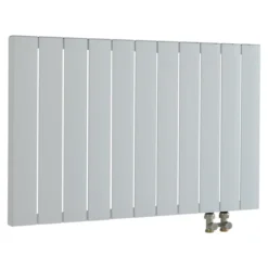 Ultraheat Smyrna 600mm X 695mm Horizontal Aluminium Radiator Pure White - SMY610-W