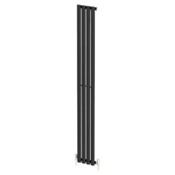 DuraTherm Vertical Oval Tube Single Panel Designer Radiator - 1800 X 240mm Black -Heating Equipment Store a34cf591 bd8b 45b3 8d66 387f1711117b